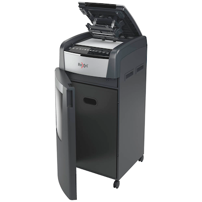 Artikelbild 8 für AKTION: Rexel Optimum AutoFeed+ 750X Aktenvernichter mit Partikelschnitt P-4, 4 x 28 mm, schwarz mit 130 Euro CashBack, Artikelnummer 429831