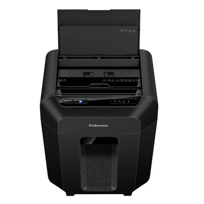 Artikelbild 9 für AKTION: Fellowes AutoMax 90M Aktenvernichter mit Partikelschnitt P-4, 4 x 12 mm, bis 90 Blatt, schwarz, Artikelnummer 165508