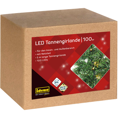 Artikelbild 7 für Idena Tannengirlande 100er LED Lichterkette grün 5,0 m, Artikelnummer 761854