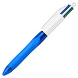Artikelbild 1 für BIC 4-Farben-Kugelschreiber 4 Colours GRIP Medium blau/weiß, Schreibfarbe: schwarz, blau, rot, grün, 1 St., Artikelnummer 598148