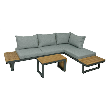 Artikelbild 21 für Garden Pleasure Loungegruppe FELICE grau, anthrazit Holz, Metall, 11-teilig, Artikelnummer 134781