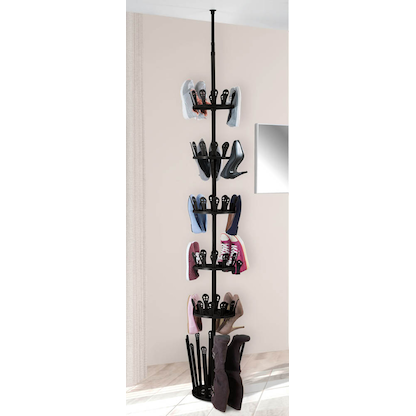 Artikelbild 5 für WENKO Teleskop-Schuhregal Achilles schwarz 30,0 x 30,0 x 100,0 - 300,0 cm, 1 St., Artikelnummer 817211