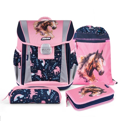 Artikelbild 5 für JOLLY Schulranzen-Set Classic Best Friends Forever Kunstfaser rosa/blau, Artikelnummer 301048