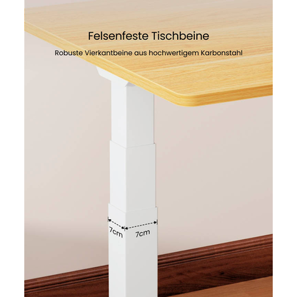 Artikelbild 3 für FlexiSpot E7 elektrisch höhenverstellbares Schreibtischgestell weiß ohne Tischplatte, T-Fuß-Gestell weiß 110,0 - 190,0 x 68,0 cm, Artikelnummer 656669