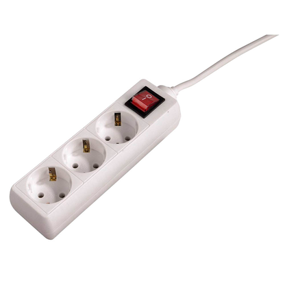 Artikelbild für hama 3-fach Steckdosenleiste mit Schalter 3,0 m weiß, Artikelnummer 339395