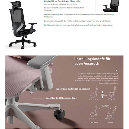 Artikelbild 10 für LMG Bürostuhl, SM6F-BH Stoff schwarz, Gestell schwarz, Artikelnummer 271678