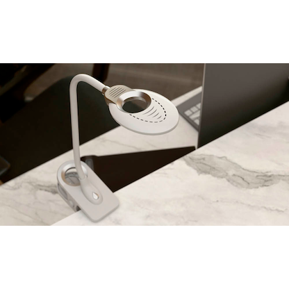 Artikelbild 5 für Hansa Swirl Schreibtischlampe weiß, silber 4 W mit Tischklemme, Artikelnummer 496147