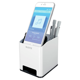 Artikelbild 1 für AKTION: LEITZ Stiftehalter WOW Duo Colour perlweiß/schwarz Polystyrol 2 Fächer 9,0 x 10,1 x 10,0 cm mit Prämie nach Registrierung, Artikelnummer 644298