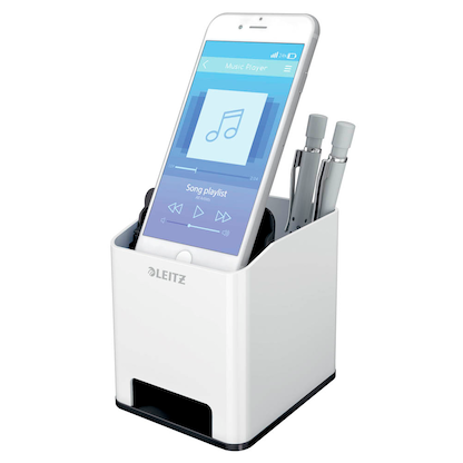 Artikelbild für AKTION: LEITZ Stiftehalter WOW Duo Colour perlweiß/schwarz Polystyrol 2 Fächer 9,0 x 10,1 x 10,0 cm mit Prämie nach Registrierung, Artikelnummer 644298