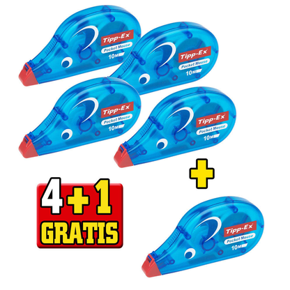Artikelbild 8 für 4 + 1 GRATIS: 4 Tipp-Ex Korrekturroller Pocket Mouse 4,2 mm + GRATIS 1 St., Artikelnummer 615878