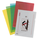 Artikelbild 1 für 10 herlitz Sichthüllen DIN A4 farbsortiert genarbt 0,19 mm, Artikelnummer 353084
