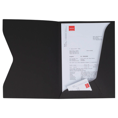 Artikelbild 12 für 10 ELCO Angebotsmappen Prestige DIN A4 schwarz, Artikelnummer 272587