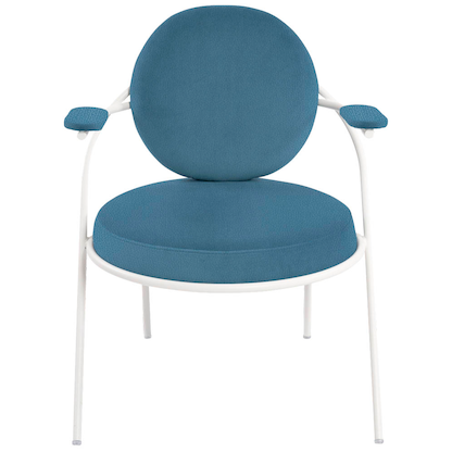 Artikelbild 3 für meet powered by PAPERFLOW Sessel SATURNE blau weiß Kunstleder, 1 St., Artikelnummer 231401