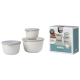 Artikelbild 1 für MEPAL Frischhaltedosen-Set Cirqula weiß 0,5/1,0/2,0 l, 1 Set, Artikelnummer 434189