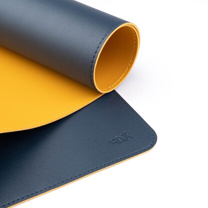 Artikelbild 4 für sax design Schreibtischunterlage blau/gelb Kunstleder 90,0 x 45,0 cm, 1 St., Artikelnummer 517217
