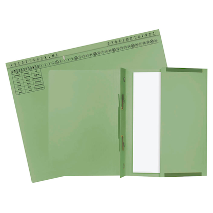 Artikelbild 2 für 25 Exacompta Hängehefter Exaflex Karton grün 1 x Amtsheftung / kaufmännische Heftung, Artikelnummer 111359