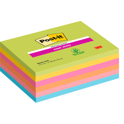 Artikelbild 8 für AKTION: Post-it® Super Sticky Meeting Notes Haftnotizen extrastark farbsortiert, 6 Blöcke, Artikelnummer 786752
