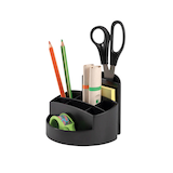 Artikelbild 1 für HAN Schreibtisch-Organizer RONDO KARMA öko-schwarz 100% Recyclingmaterial 9 Fächer 14,0 x 14,0 x 10,9 cm, Artikelnummer 372549