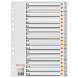 Artikelbild 1 für bene Ordnerregister DIN A4 Vollformat A-Z grau 21-teilig, 1 Satz, Artikelnummer 401893