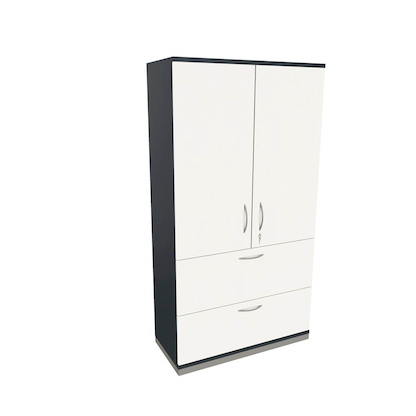 Artikelbild 20 für fm Aktenschrank Sidney, 4260649685686 lavagrau, weiß 2 Fachböden 100,0 x 44,2 x 186,9 cm, Artikelnummer 414272