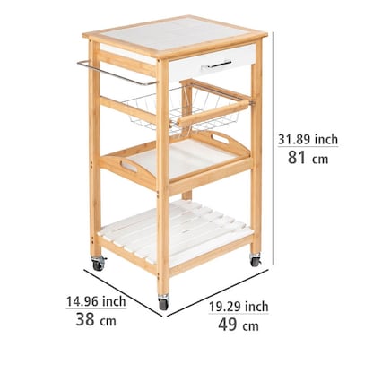 Artikelbild 2 für WENKO Servierwagen Finja Bambus 49,0 x 38,0 x 81,0 cm, Artikelnummer 810873