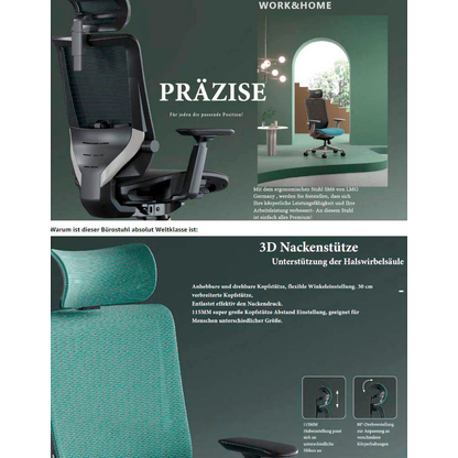 Artikelbild 12 für LMG Bürostuhl, SM6F-BH Stoff schwarz, Gestell schwarz, Artikelnummer 271678