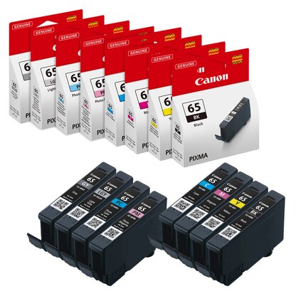 Artikelbild 15 für Canon CLI-65BK/C/M/Y/PC/PM/GY/LGY schwarz, cyan, magenta, gelb, Foto cyan, Foto magenta, grau, hellgrau Druckerpatronen, 8er-Set, Artikelnummer 336846