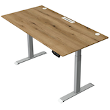 Artikelbild 1 für Kerkmann Move 1 plus elektrisch höhenverstellbarer Schreibtisch eiche rechteckig, T-Fuß-Gestell grau 160,0 x 80,0 cm, Artikelnummer 510189