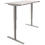 Artikelbild 1 für fm Sidney elektrisch höhenverstellbarer Schreibtisch lichtgrau rechteckig, T-Fuß-Gestell silber 160,0 x 80,0 cm, Artikelnummer 135634
