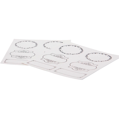 Artikelbild für trodat Aufkleber Vintage verschiedene Motive, weiß/schwarz, 36 Etiketten, Artikelnummer 245882