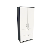 Artikelbild 1 für fm Aktenschrank Sidney, 4260649685693 lavagrau, weiß 2 Fachböden 80,0 x 44,2 x 186,9 cm, Artikelnummer 414282