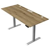 Artikelbild 1 für Kerkmann Move 1 plus elektrisch höhenverstellbarer Schreibtisch eiche rechteckig, T-Fuß-Gestell grau 180,0 x 80,0 cm, Artikelnummer 510196