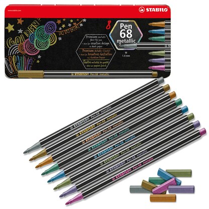 Artikelbild 3 für STABILO Pen 68 metallic Filzstifte farbsortiert, 8 St., Artikelnummer 175552