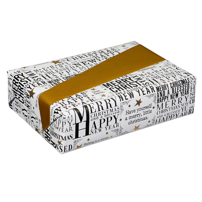 Artikelbild 4 für JUNG SCHÖNER VERPACKEN Geschenkpapier Wishes Schrift mehrfarbig beidseitig bedruckt, 20,0 m, Artikelnummer 726541