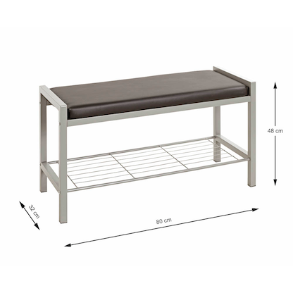 Artikelbild 3 für HAKU Möbel Schuhbank 90550 schwarz Metall 80,0 cm, Artikelnummer 559171