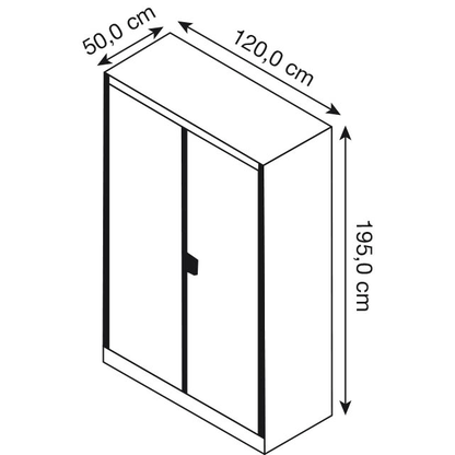 Artikelbild 2 für mauser Stahlschrank entero BFZ5 - 12 7035/5003 lichtgrau, saphirblau 120,0 x 50,0 x 195,0 cm, aufgebaut, Artikelnummer 258501