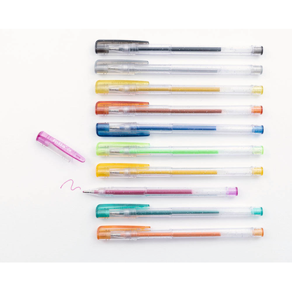 Artikelbild 4 für folia Glitter Gelschreiber-Set transparent 1,0 mm, Schreibfarbe: farbsortiert, 10 St., Artikelnummer 962191