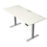 Artikelbild 1 für Kerkmann Move 1 plus elektrisch höhenverstellbarer Schreibtisch weiß rechteckig, T-Fuß-Gestell grau 180,0 x 80,0 cm, Artikelnummer 510218