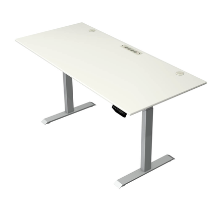 Artikelbild für Kerkmann Move 1 plus elektrisch höhenverstellbarer Schreibtisch weiß rechteckig, T-Fuß-Gestell grau 180,0 x 80,0 cm, Artikelnummer 510218