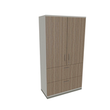 Artikelbild 1 für fm Aktenschrank Sidney, 4260429769896 weiß, eiche natur 2 Fachböden 100,0 x 44,2 x 186,9 cm, Artikelnummer 414163