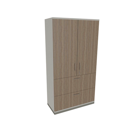 Artikelbild 17 für fm Aktenschrank Sidney, 4260429769896 weiß, eiche natur 2 Fachböden 100,0 x 44,2 x 186,9 cm, Artikelnummer 414163