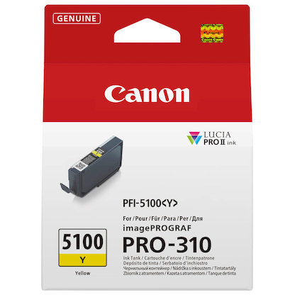 Artikelbild 3 für Canon PFI-5100 Y gelb Druckerpatrone, Artikelnummer 534943