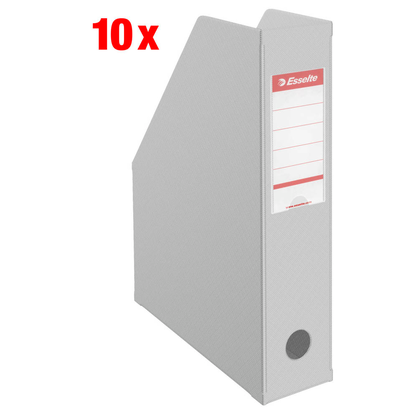 Artikelbild für 10 Esselte Stehsammler 56008 grau Kunststoff, DIN A4, Artikelnummer 194175