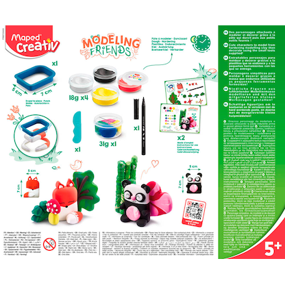 Artikelbild 4 für maped Knete MODELING FRIENDS farbsortiert, 5 Farben 4x 18,0 g und 1x 31,0 g & Zubehör, Artikelnummer 701811