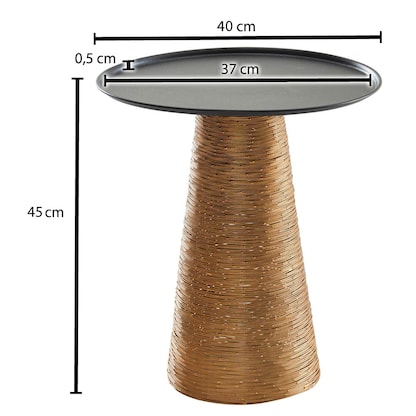 Artikelbild 2 für WOHNLING Beistelltisch Eisen gold 40,0 x 40,0 x 45,0 cm, Artikelnummer 166369