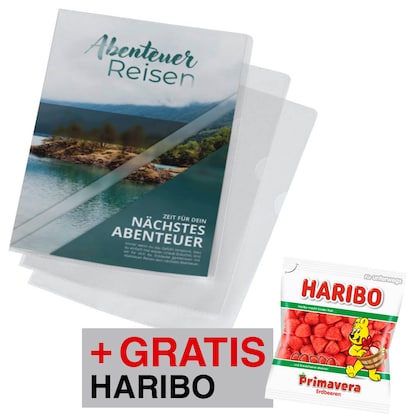 Artikelbild 20 für AKTION: 200 office discount Sichthüllen DIN A4 glasklar glatt 0,12 mm + GRATIS HARIBO PRIMAVERA Erdbeeren 100,0 g, Artikelnummer 297150
