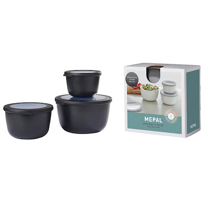Artikelbild für MEPAL Frischhaltedosen-Set Cirqula schwarz 0,5/1,0/2,0 l, 1 Set, Artikelnummer 434336