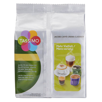 Artikelbild 5 für TASSIMO JACOBS CAFFÈ CREMA CLASSICO Kaffeediscs, Arabica- und Robustabohnen 16 Portionen, Artikelnummer 857631