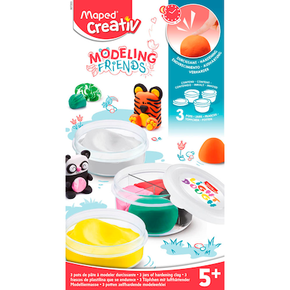 Artikelbild 3 für maped Knete MODELING FRIENDS farbsortiert, 3 Farben je 18,0 g, Artikelnummer 701823