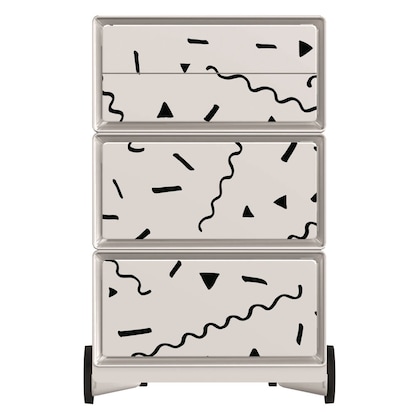 Artikelbild 3 für PAPERFLOW easyBox Black & White Rollcontainer weiß, schwarz 4 Auszüge 39,0 x 43,6 x 64,2 cm, Artikelnummer 215659